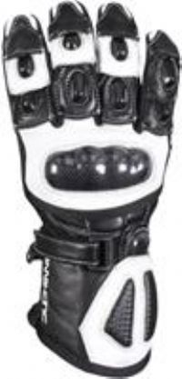 Duchinni Bambino Youth Motorcycle Gloves - Black And White, S