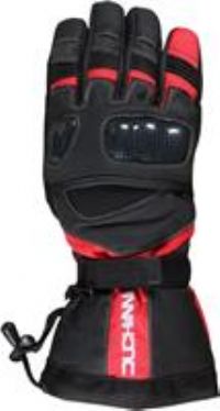 Duchinni Yukon Gloves  Waterproof Motorbike Motorcycle - Black / Red