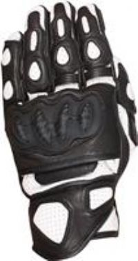 Weise Apex Gloves Waterproof Motorcycle Motorbike - Black / White
