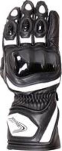 Weise Falcon Motorcycle Motorbike Leather Gloves Black / White