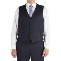 British Tailor Big+Tall Regular Fit Blue Birdseye Waistcoat