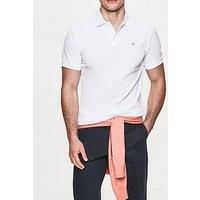 Hackett London Men's SLIM FIT LOGO Polo Shirt, 802optic White, Large