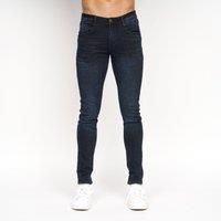 Duck and Cover - Mens /'MAYLEAD/' Everyday Essential Slim Fit Jeans (38W / 32L, Dark Wash)