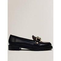Radley Linden Row - Colourblock Chunky Stirrup Loafer - Black/Dark Red