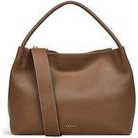 RADLEY London Medium Saddle Leather Ivydale Road Handbag for Adults - Grained, Three Compartments, Tubular Handles, Detachable Strap