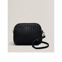 Radley Dukes Place Icon - Weave Emboss Medium Ziptop Crossbody - Black