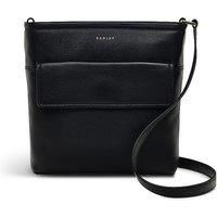 RADLEY London Brompton Crescent Women/'s Grained Leather Small Ziptop Crossbody Bag, Black