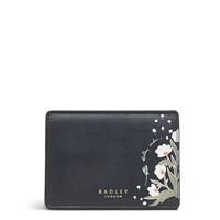 Radley Black Card / ID Holder "Folk Floral", smooth leather BNWT. RRP £29