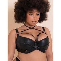 Scantilly by Curvy Kate Harnessed Half Cup Bra ST008105 Sexy Womens Bras Black