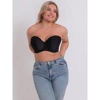 Curvy Kate Womens Luxe Strapless Bra, Jet Black, 34FF UK