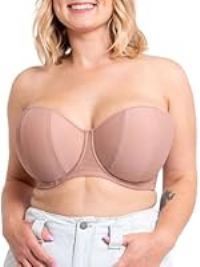 Curvy Kate Women/'s Luxe Strapless Bra, Opaque, Latte, 34FF