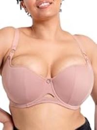 Curvy Kate Underwired Balcony Bra Boost Me Up Padded Womens Underwear Lingerie Latte Cup Size 30D
