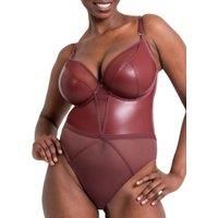 Curvy Kate Lucky Star Plunge Bodysuit Underwired Non Padded Sheer Lingerie