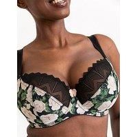 Curvy Kate Balcony Balconette Bra Wild One Underwired Womens Ladies Underwear Lingerie Floral Print Size 34J