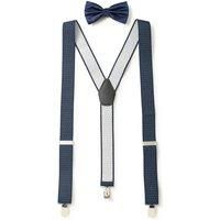 THE SAVILE ROW COMPANY LONDON Men/'s Spotted Braces and Bow Tie Gift Set - Navy