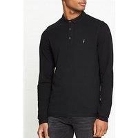 Allsaints Reform Long Sleeve Polo Shirt - Black