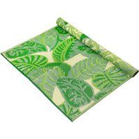 Talking Tables Tropical Green Palm Leaf Woven Outdoor Waterproof Picnic Rug Mat