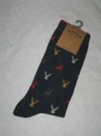 BNWT FAT FACE Mens Multi Stag Socks Navy Blue Size 6.5 - 9