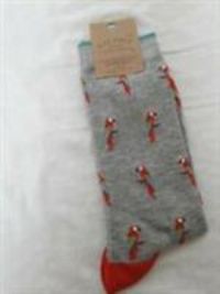 BNWT  FAT FACE Mens Parrot Socks  Light Grey  Size 6.5 - 9