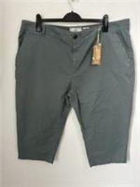 Fat Face Women’s Farnham Cropped Chinos Trouser Teal Green Uk 22 Short NWTs