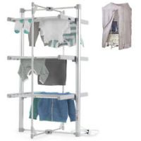 Dry:Soon 3-Tier Heated Airer & Fitting Cover Pack (Under 6p / Hour!)