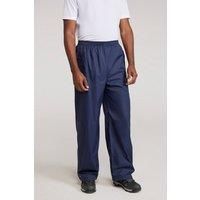 Mountain Warehouse Pakka Mens Waterproof Rain Overtrousers - Packable & Quick Dry Pants with Taped Seams & Adjustable Ankle Opening - for Spring Summer, & Outdoors Navy 3XL
