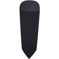 Mountain Warehouse Thermal Mummy Sleeping Bag Liner -220cmX85cmX51cm, Stretchy Knit Travel Sheet Black