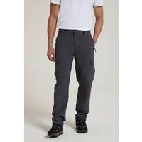 Mountain Warehouse Explore Mens Trousers - Shrink & Fade Resistant Hiking Pants, Quick Dry with Multiple Pockets Grey 38W