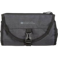 Mountain Warehouse Wash Bag - Slim Line Travel Handbag, Ripstop Fabric Charcoal