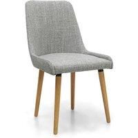 CAPRI FLAX EFFECT GREY WEAVE DINING  CHAIRS x 2 (a pair)