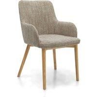 Shankar Sidcup Pair of Oatmeal Tweed Dining Chairs