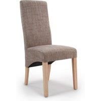 2 x Shankar Baxter Wave Back Tweed Oatmeal Dining Chairs