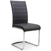 X2 Callisto Leather Effect Black Dining Chair