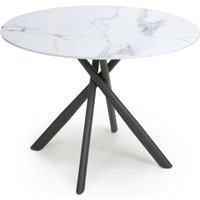 Shankar Avesta Round Dining Table - White or Grey(White)