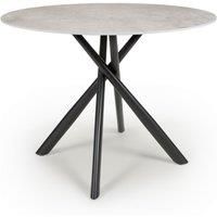 Shankar Avesta Round Dining Table - White or Grey(Grey)