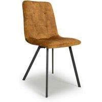 2 x Shankar Cadiz Brushed Velvet Bronze Dining Chairs