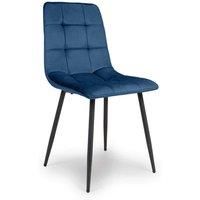 Shankar 4 X Madison Brushed Velvet Blue Dining Chair