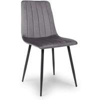 Shankar 4 X Lisbon Brushed Velvet Grey Dining Chair