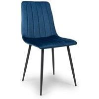 Shankar 4 X Lisbon Brushed Velvet Blue Dining Chair
