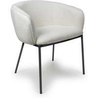 Shankar 2 x Lola Boucle White Dining Chairs