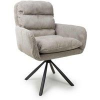 Shankar 2 X Cassidy Corduroy Mink Swivel Chairs, Brown