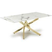 Shankar Astoria White/Gold COffee Table, White
