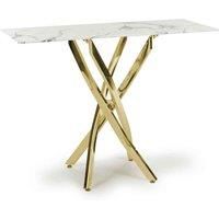 Shankar Astoria White/Gold Console Table