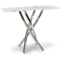 Shankar Astoria White/Silver Console Table