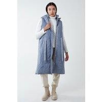 Blue Vanilla Womens  Quilted Belted Gilet