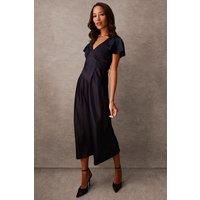 Blue Vanilla Womens  Luxe Angel Sleeve Midi Dress