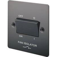 LAP 10A 1-Gang 3-Pole Fan Isolator Switch Black Nickel with Black Inserts (20290)