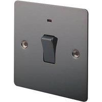 LAP 20A 1-Gang DP Control Switch Black Nickel with Neon with Black Inserts (49117)