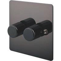 LAP 2-Gang 2-Way LED Dimmer Switch Black Nickel (33350)