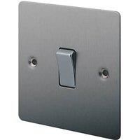 LAP 10AX 1-Gang Intermediate Switch Brushed Stainless Steel (72079)